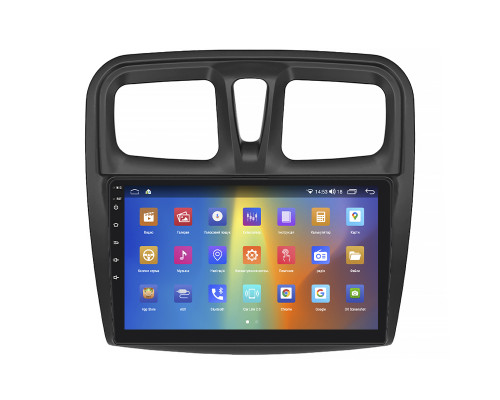 Штатная магнитола Lesko для Renault Logan II 2012-2018 экран 10" 2/32Gb CarPlay 4G Wi-Fi GPS Prime