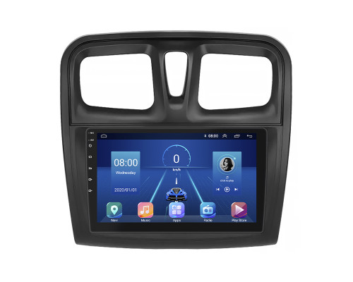 Штатная магнитола Lesko для Renault Logan II ver 2 2012-2018 экран 9" 4/64Gb 4G Wi-Fi GPS Top