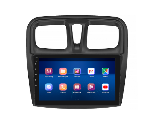 Штатная магнитола Lesko для Renault Logan II Рестайлинг 2018-н.в экран 10" 2/32Gb 4G Wi-Fi GPS Top