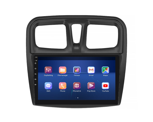 Штатная магнитола Lesko для Renault Logan II Рестайлинг 2018-н.в экран 10" 4/64Gb 4G Wi-Fi GPS Top