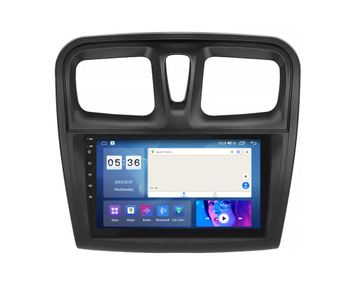 Штатная магнитола Lesko для Renault Logan II Рестайлинг ver 2 2018-н.в экран 9" 4/64Gb CarPlay 4G Wi-Fi GPS Prime