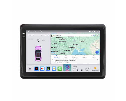 Штатная магнитола Lesko для Renault Master III ver 2 2010-2019 экран 10" 4/64 QLED CarPlay 4G Wi-Fi GPS 360 Prime