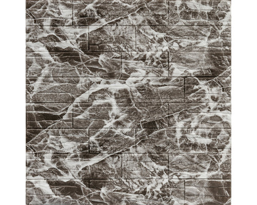 Самоклеящаяся декоративная 3D панель Камень серый рваный кирпич 700х770х3мм (158) SW-00000487