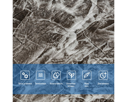 Самоклеящаяся декоративная 3D панель Камень серый рваный кирпич 700х770х3мм (158) SW-00000487