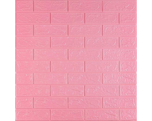 3D панель самоклеющаяся 700х770х3мм кирпич Розовый (004-3) SW-00000231
