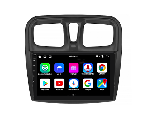 Штатная магнитола Lesko для Renault Sandero II 2013-2018 экран 9" 2/32Gb Wi-Fi GPS Base