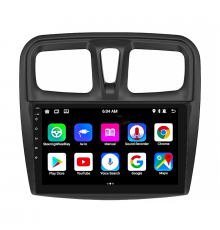 Штатная магнитола Lesko для Renault Sandero II 2013-2018 экран 9" 4/64Gb 4G Wi-Fi GPS Top