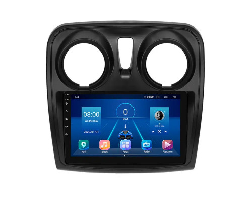 Штатная магнитола Lesko для Renault Sandero II ver 2 2013-2018 экран 9" 2/32Gb 4G Wi-Fi GPS Top