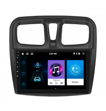 Штатная магнитола Lesko для Renault Sandero II Рестайлинг 2018-н.в экран 9" 1/16Gb Wi-Fi GPS Base