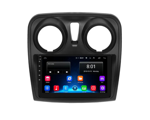 Штатная магнитола Lesko для Renault Sandero II Рестайлинг ver 2 2018-н.в экран 9" 2/32Gb Wi-Fi GPS Base