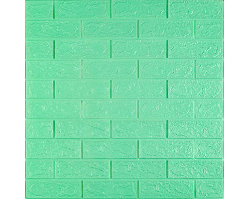 3D панель самоклеющаяся 700x770x3мм кирпич Мята (012-3) SW-00000233