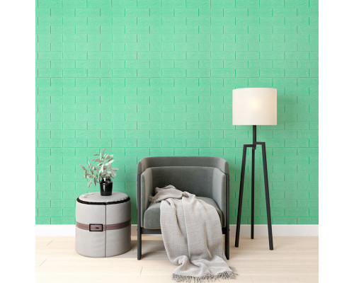 3D панель самоклеющаяся 700x770x3мм кирпич Мята (012-3) SW-00000233