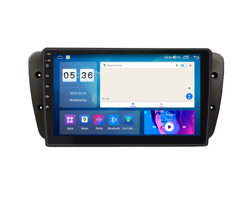 Штатная магнитола Lesko для SEAT Ibiza IV 2008-2012 экран 9" 4/64Gb CarPlay 4G Wi-Fi GPS Prime