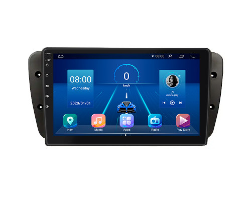 Штатная магнитола Lesko для SEAT Ibiza IV 2008-2012 экран 9" 4/64Gb 4G Wi-Fi GPS Top