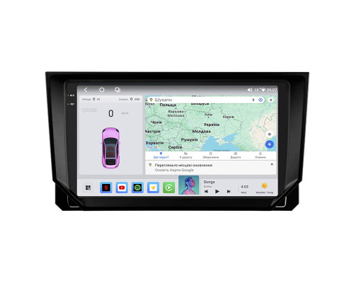 Штатная магнитола Lesko для SEAT Ibiza IV Рестайлинг 2 2015-2017 экран 9" 4/64 QLED CarPlay 4G Wi-Fi GPS 360 Prime