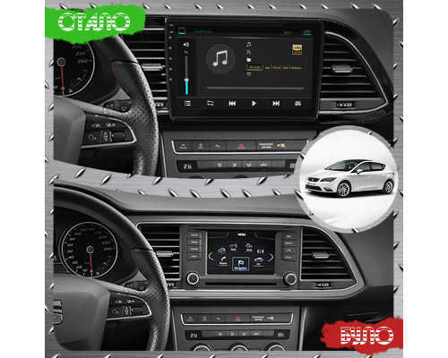 Штатная магнитола Lesko для SEAT Leon III Рестайлинг 2016-2020 экран 9" 1/16Gb Wi-Fi GPS Base