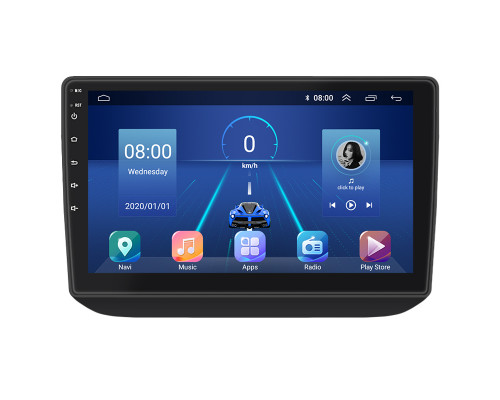 Штатная магнитола Lesko для Skoda Fabia II Рестайлинг 2010-2014 экран 10" 2/32Gb 4G Wi-Fi GPS Top