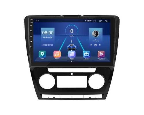 Штатная магнитола Lesko для Skoda Octavia II (A5) 2004-2009 экран 10" 6/128Gb 4G Wi-Fi GPS Top