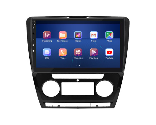 Штатная магнитола Lesko для Skoda Octavia II (A5) 2004-2009 экран 10" 6/128Gb 4G Wi-Fi GPS Top