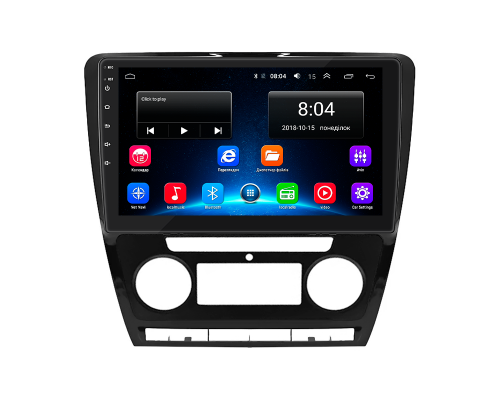 Штатная магнитола Lesko для Skoda Octavia II (A5) Рестайлинг 2008-2013 экран 10" 2/32Gb Wi-Fi GPS Base