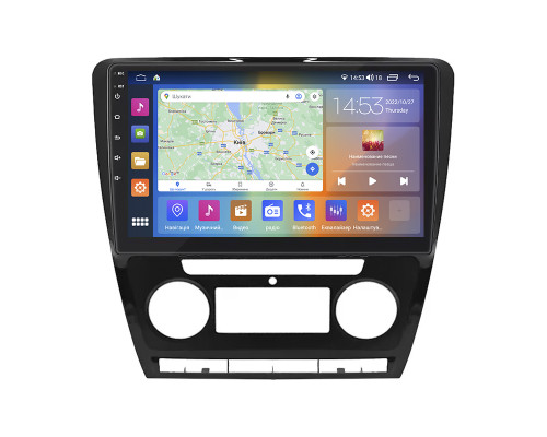 Штатная магнитола Lesko для Skoda Octavia II (A5) Рестайлинг 2008-2013 экран 10" 2/32Gb CarPlay 4G Wi-Fi GPS Prime