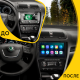 Штатная магнитола Lesko для Skoda Octavia II (A5) Рестайлинг 2008-2013 экран 10" 4/32Gb 4G Wi-Fi GPS Top