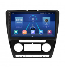 Штатная магнитола Lesko для Skoda Octavia II (A5) Рестайлинг 2008-2013 экран 10" 6/128Gb 4G Wi-Fi GPS Top