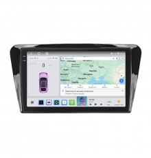 Штатная магнитола Lesko для Skoda Octavia III (A7) 2013-2017 экран 10" 4/64 QLED CarPlay 4G Wi-Fi GPS 360 Prime