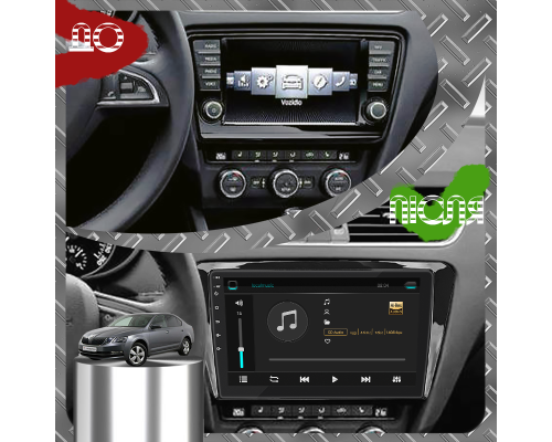 Штатная магнитола Lesko для Skoda Octavia III (A7) Рестайлинг 2017-2020 экран 10" 2/32Gb Wi-Fi GPS Base