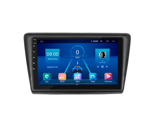 Штатная магнитола Lesko для Skoda Rapid I Рестайлинг 2017-2020 экран 9" 6/128Gb 4G Wi-Fi GPS Top