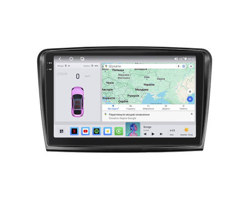 Штатная магнитола Lesko для Skoda Superb II 2008-2013 экран 10" 4/64 QLED CarPlay 4G Wi-Fi GPS 360 Prime