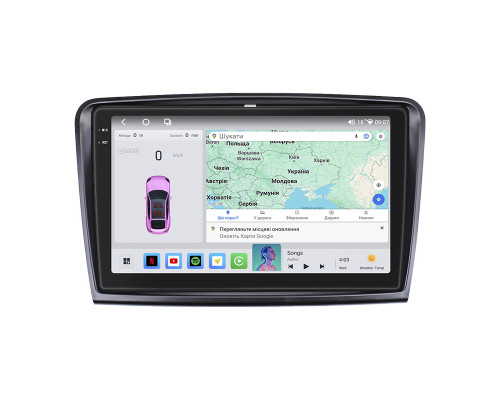 Штатная магнитола Lesko для Skoda Superb II Рестайлинг 2013-2015 экран 10" 4/64 QLED CarPlay 4G Wi-Fi GPS 360 Prime