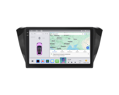 Штатная магнитола Lesko для Skoda Superb III 2015-2019 экран 10" 4/64 QLED CarPlay 4G Wi-Fi GPS 360 Prime