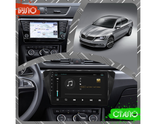 Штатная магнитола Lesko для Skoda Superb III 2015-2019 экран 10" 2/32Gb 4G Wi-Fi GPS Top
