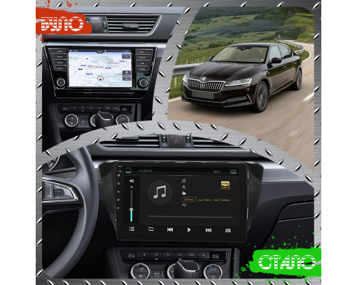 Штатная магнитола Lesko для Skoda Superb III Рестайлинг 2019-н.в. экран 10" 6/128Gb 4G Wi-Fi GPS Top