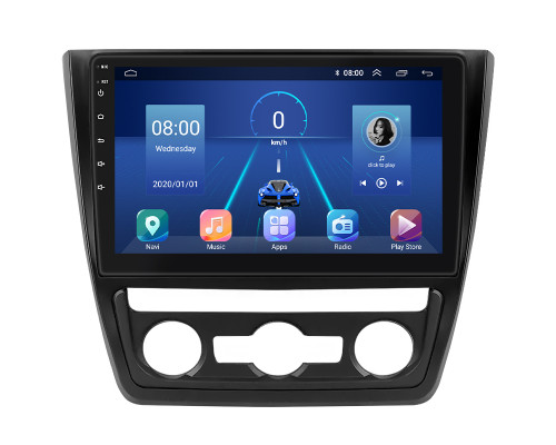 Штатная магнитола Lesko для Skoda Yeti I 2009-2014 экран 10" 4/32Gb 4G Wi-Fi GPS Top