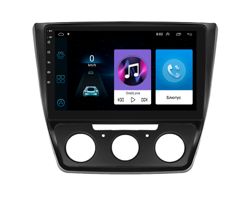 Штатная магнитола Lesko для Skoda Yeti I Рестайлинг 2013-2018 экран 10" 1/16Gb Wi-Fi GPS Base