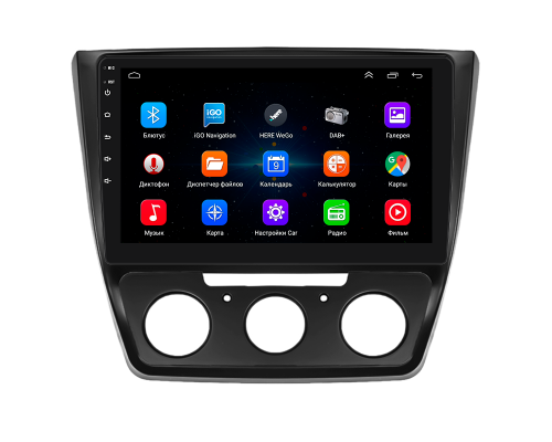 Штатная магнитола Lesko для Skoda Yeti I Рестайлинг 2013-2018 экран 10" 1/16Gb Wi-Fi GPS Base