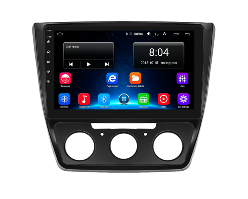 Штатная магнитола Lesko для Skoda Yeti I Рестайлинг 2013-2018 экран 10" 2/32Gb Wi-Fi GPS Base