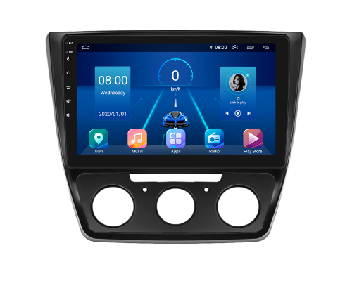 Штатная магнитола Lesko для Skoda Yeti I Рестайлинг 2013-2018 экран 10" 4/32Gb 4G Wi-Fi GPS Top