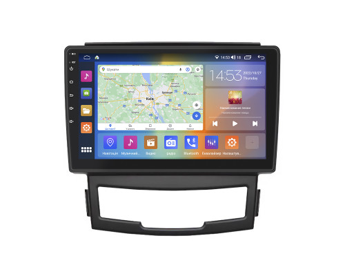 Штатная магнитола Lesko для SsangYong Korando III 2010-2013 экран 9" 4/64Gb CarPlay 4G Wi-Fi GPS Prime