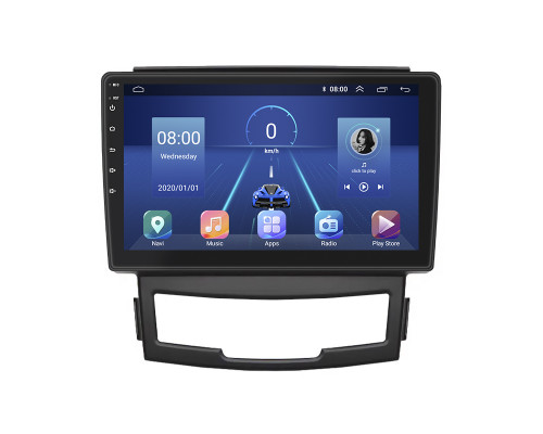 Штатная магнитола Lesko для SsangYong Korando III 2010-2013 экран 9" 4/64Gb 4G Wi-Fi GPS Top