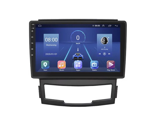 Штатная магнитола Lesko для SsangYong Korando III 2010-2013 экран 9" 6/128Gb 4G Wi-Fi GPS Top