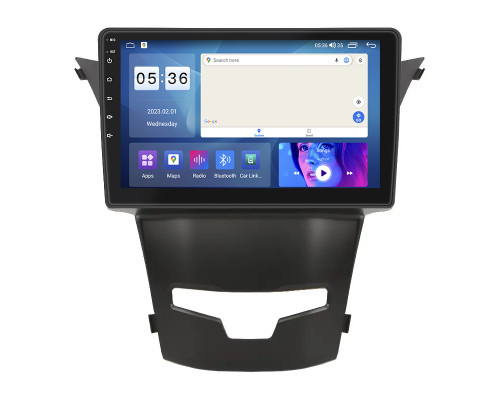 Штатная магнитола Lesko для SsangYong Korando III Рестайлинг 2013-2017 экран 9" 4/64Gb CarPlay 4G Wi-Fi GPS Prime