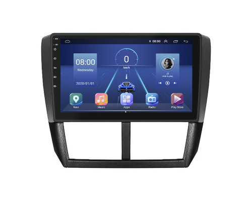 Штатная магнитола Lesko для Subaru Forester III 2007-2011 экран 9" 2/32Gb 4G Wi-Fi GPS Top