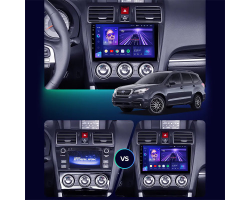 Штатная магнитола Lesko для Subaru Forester IV Рестайлинг 2 2016-2018 экран 9" 4/64Gb CarPlay 4G Wi-Fi GPS Prime