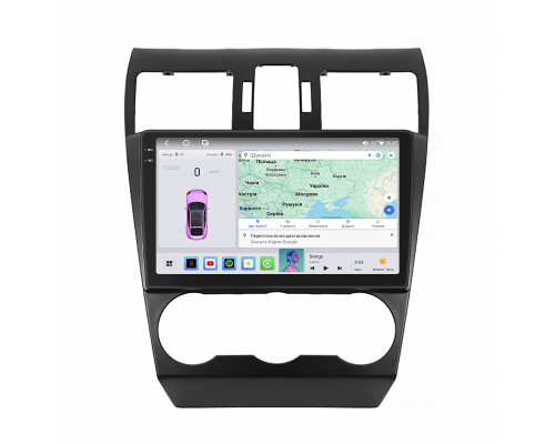 Штатная магнитола Lesko для Subaru Forester IV Рестайлинг 2 2016-2018 экран 9" 4/64 QLED CarPlay 4G Wi-Fi GPS 360 Prime