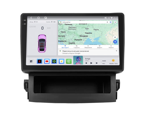 Штатная магнитола Lesko для Subaru Forester V 2018-2021 экран 9" 4/64 QLED CarPlay 4G Wi-Fi GPS 360 Prime