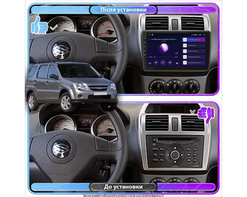 Штатная магнитола Lesko для Suzuki Ignis II (HR) 2003-2008 экран 10" 2/32Gb 4G Wi-Fi GPS Top