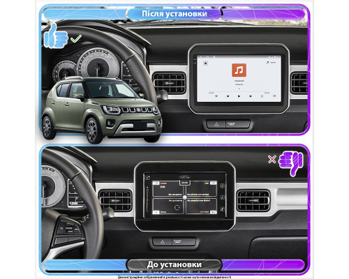 Штатная магнитола Lesko для Suzuki Ignis III Рестайлинг 2020-н.в. экран 9" 4/64 QLED CarPlay 4G Wi-Fi GPS 360 Prime